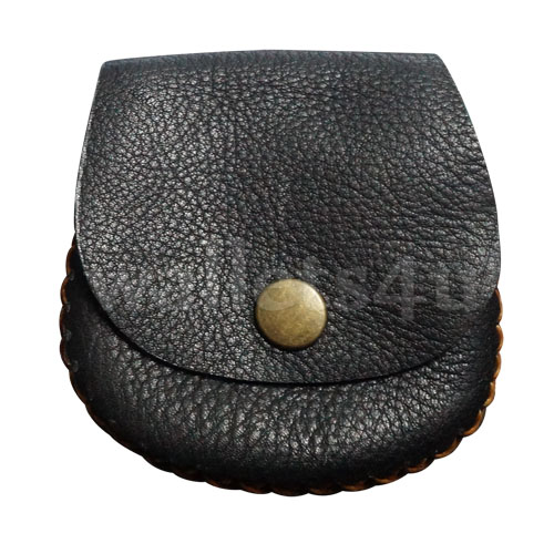 Leather Wallets, Coin Pouch, Black - LCP 0006